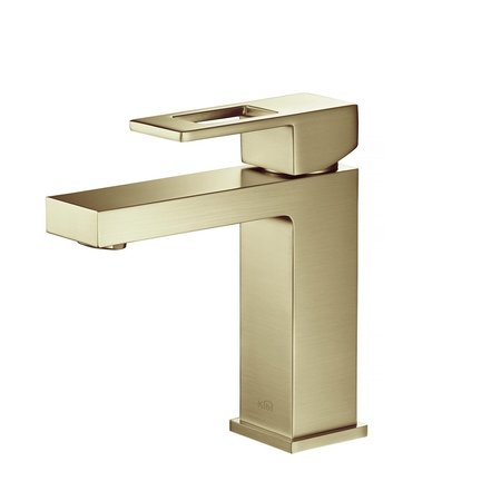 Kibi Cubic Single Handle Bathroom Vanity Sink Faucet KBF1002BG